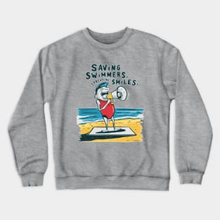 Saving swimmers spreading smiles Crewneck Sweatshirt